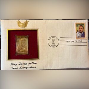 Percy Lavon Julian Black Heritage Series Gold Stamp Unopened